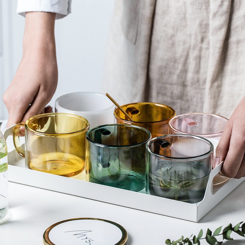 Heart Resistant Borosilicate Glass Glassware Cup Mugs with Glass Handle – Glassware and Cup price