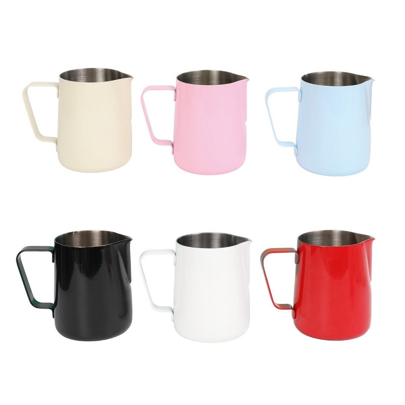 Hot Sale High Quality 12oz 20oz L Multiple Colors Stainless Steel Sharp Spout Cup Latte Art Cup Milk Frothing Pitcher – Coffee Milk Frothing Pitcher and Coffee Latte Cup price