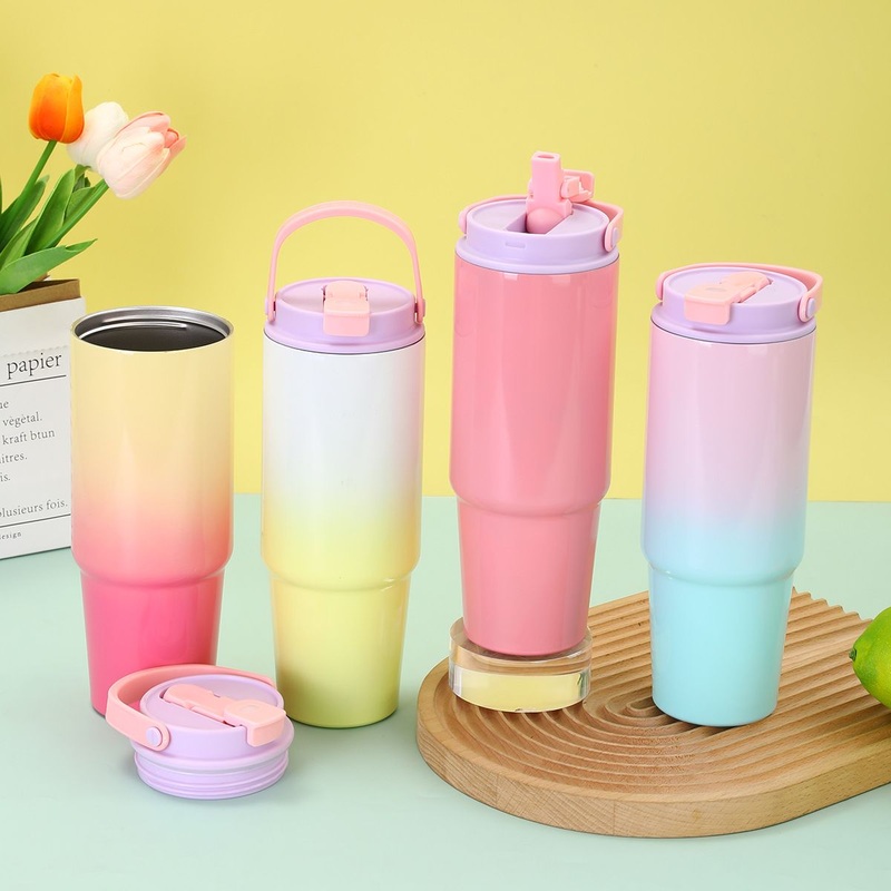 Insulated Cup Large Capacity Sports Kettle Portable Gradient Handheld Cup – Vacuum Flask and Vacuum Cup price