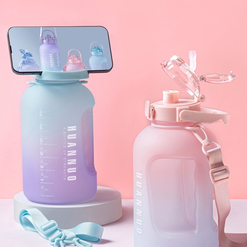 Large Capacity Frost Time Marker Sports Motivational Water Bottle Plastic with Straw Water Bottle – Sport Plastic Water Bottle and Large Capacity Water Bottle price