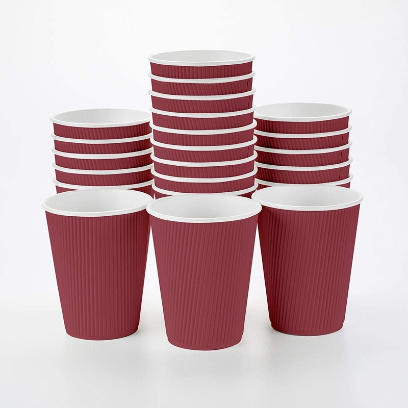 Ripple Wall Hot Cold Drinking Coffee Cup Paper Cup – Paper Cup and Coffee Cup price