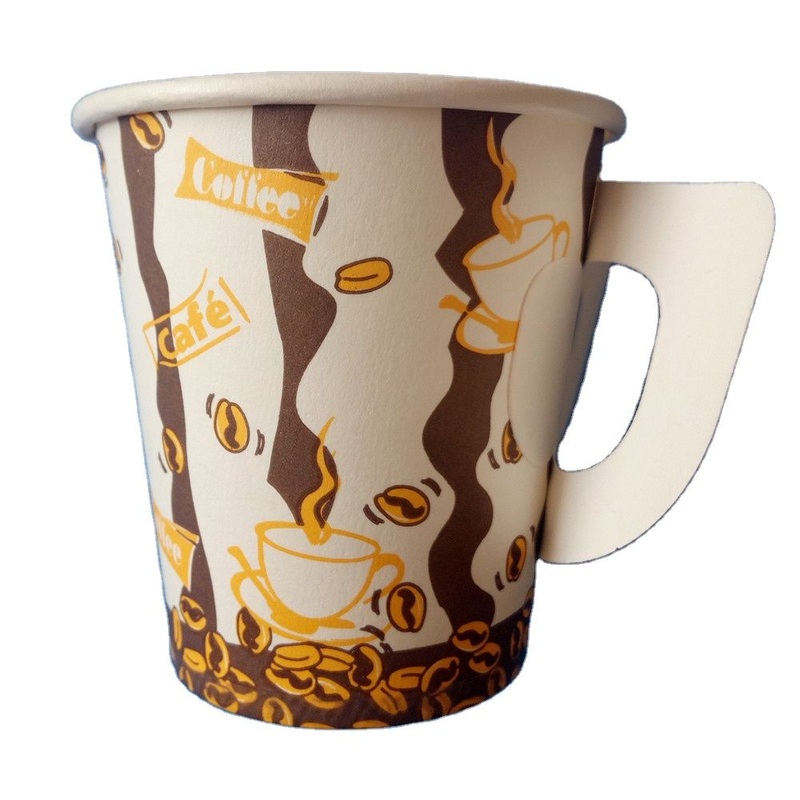 Takeaway to Go Disposable Customizable Printed Logo Hot Sales Paper Coffee Cup with Handle – Paper Cup and Disposable Paper Cup price