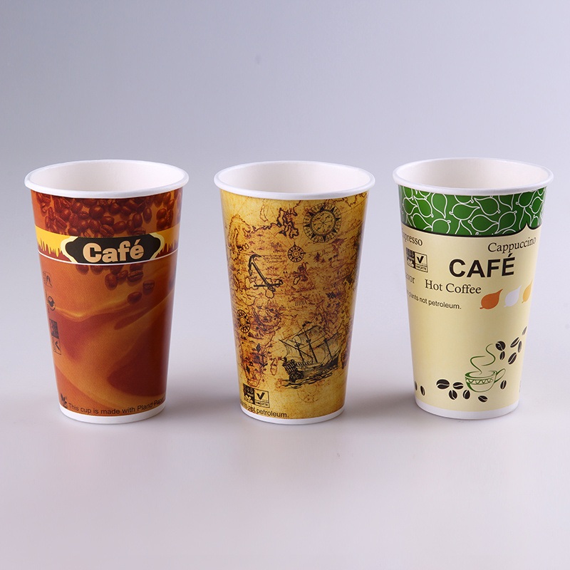 Wholesale 16oz Water-Based Custom Logo Disposable Take Away Paper Double Wall Cup – Coffee Paper Cup and Disposable Paper Cup price