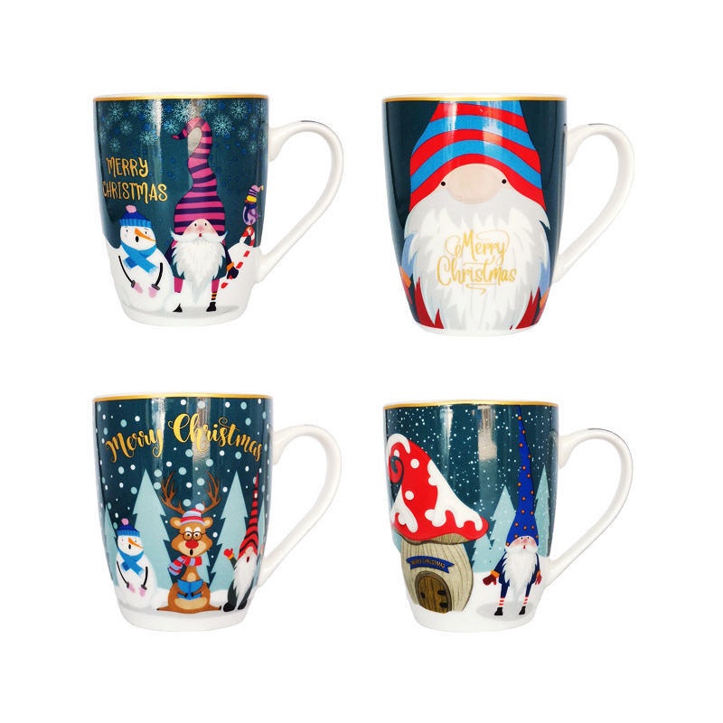 Wholesale China Bone Ceramic Christmas Themed Set of 4 Coffee Cup Mug – Ceramic Coffee Mug and Ceramic Mug price
