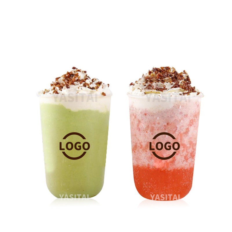12 Oz 16 Oz 24 Oz U Shape Cups Bubble Tea Disposable Pet Plastic Cup for Boba/Milk Tea/Juice Custom – Disposable Cup and Pet Cup price