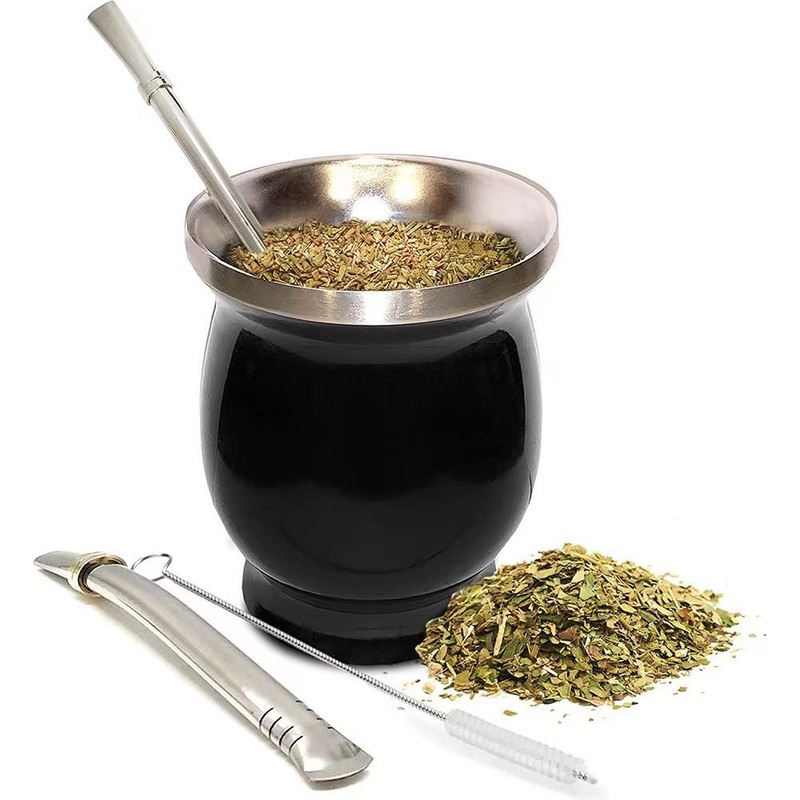 304 Stainless Steel Double Wall 8oz Yerba Mate Tea Cup with Straw – Yerba Mate Cup and 8oz Mate Tea Cup price