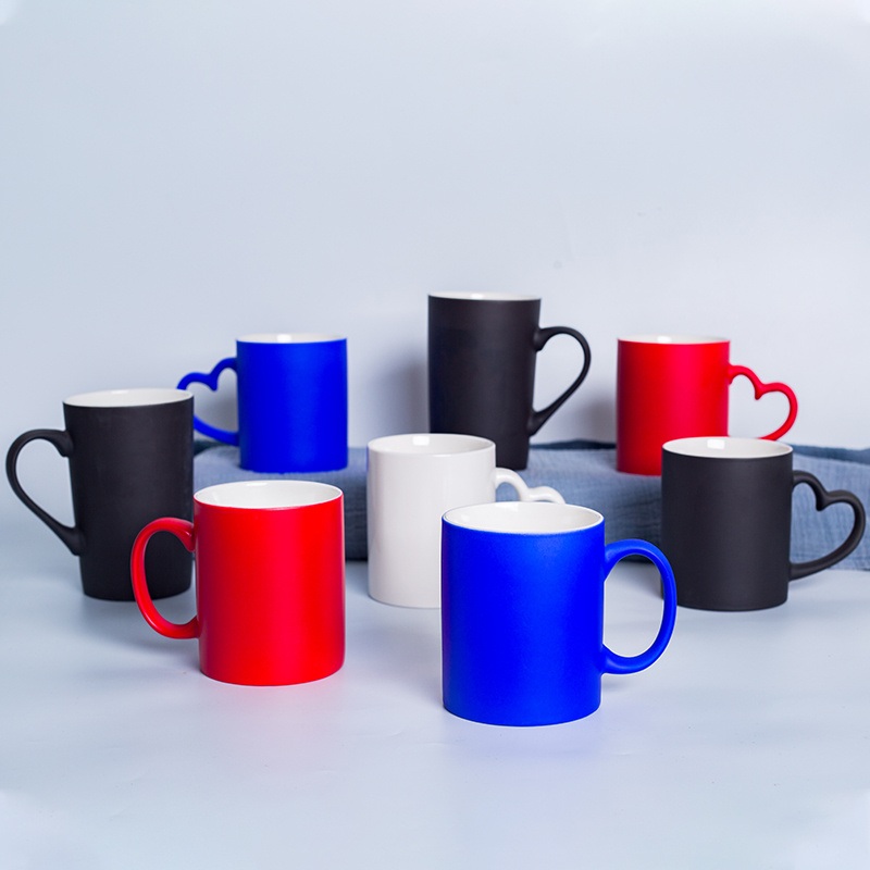 Colour Change Magic Mugs 11oz Black Sublimation Blank Cup Custom Design Magic Color Changing Ceramic Coffee Mug – Color Changing Mug and Ceramic Mug price