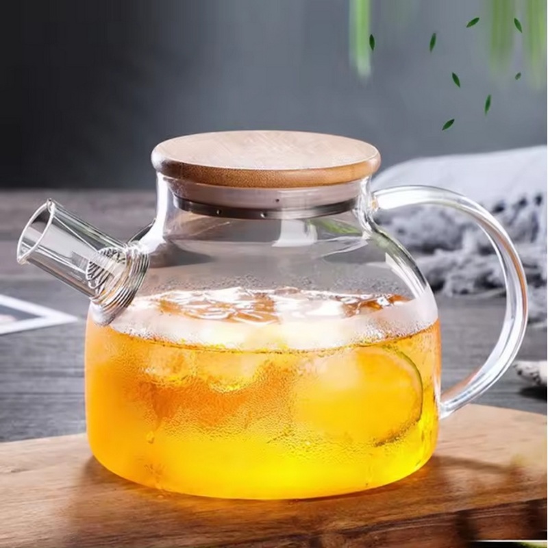 Hot and Cold Water Glass Kettle with Wooden Lid Teapot Tea Set – Teapot and Glass Teapot price