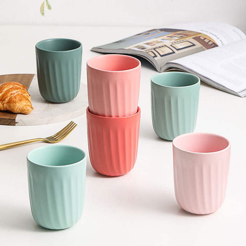 Household Drinkware Matte Colored Ceramic Mug No Handle Office Coffee Water Cup – Coffee Water Cup and No Handle Mug price