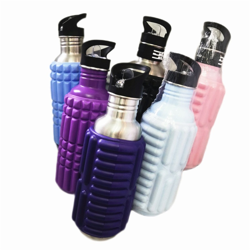 OEM Logo Stainless Steel Foam Roller Sport Water Bottle – Water Bottle and Foam Roller Water Bottle price