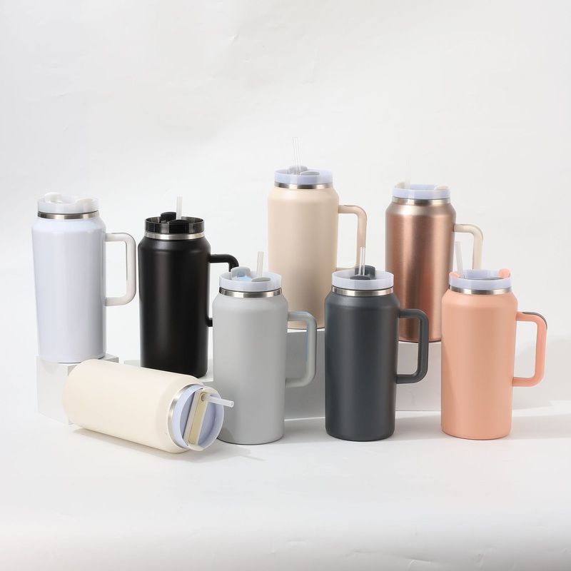 Water Bottle 64oz Tumbler Cup Mug Jug Half Gallon Insulated Stainless Steel Silicone Boot Portable Gym Sport Thermo Vacuum Flask with Handle and Straw – Vacuum Flask and Thermos Flask price