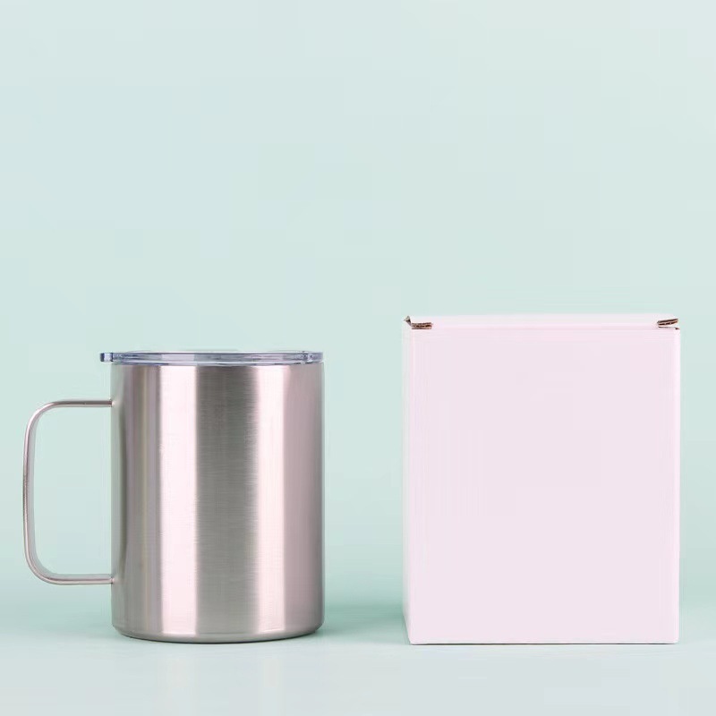 304 Stainless Steel Handle Cup Large Capacity Office Transparent Cover Mug – Vacuum Flask and Vacuum Cup price
