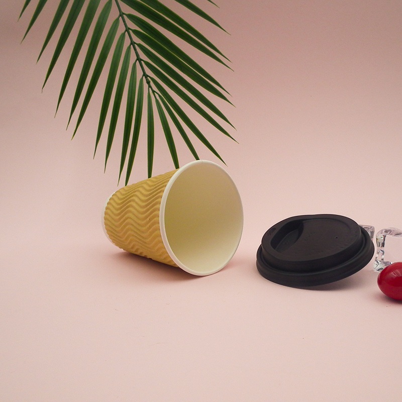 A1188 10oz PLA Coated Coffee Paper Cup Ripple Wall Cup – Cup and Paper Cup price