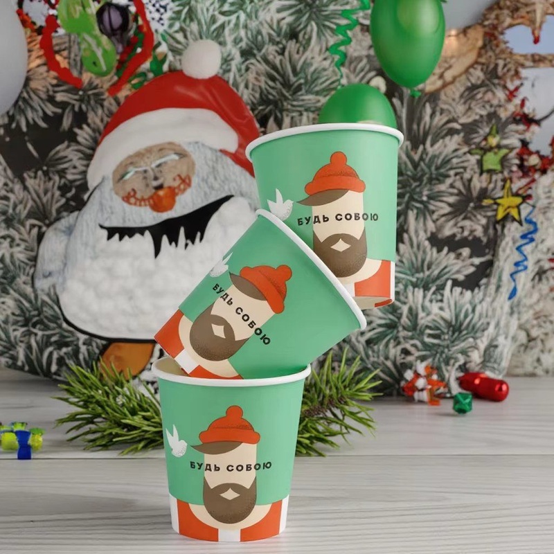 Anhui Factory Wholesale Production of Holiday Celebration 2.5 Oz, 8 Oz, 8b Oz Food Grade Printed Ice Cream Coffee Paper Cups – Hot Drink Paper Cups and Custom Logo Paper Cups price