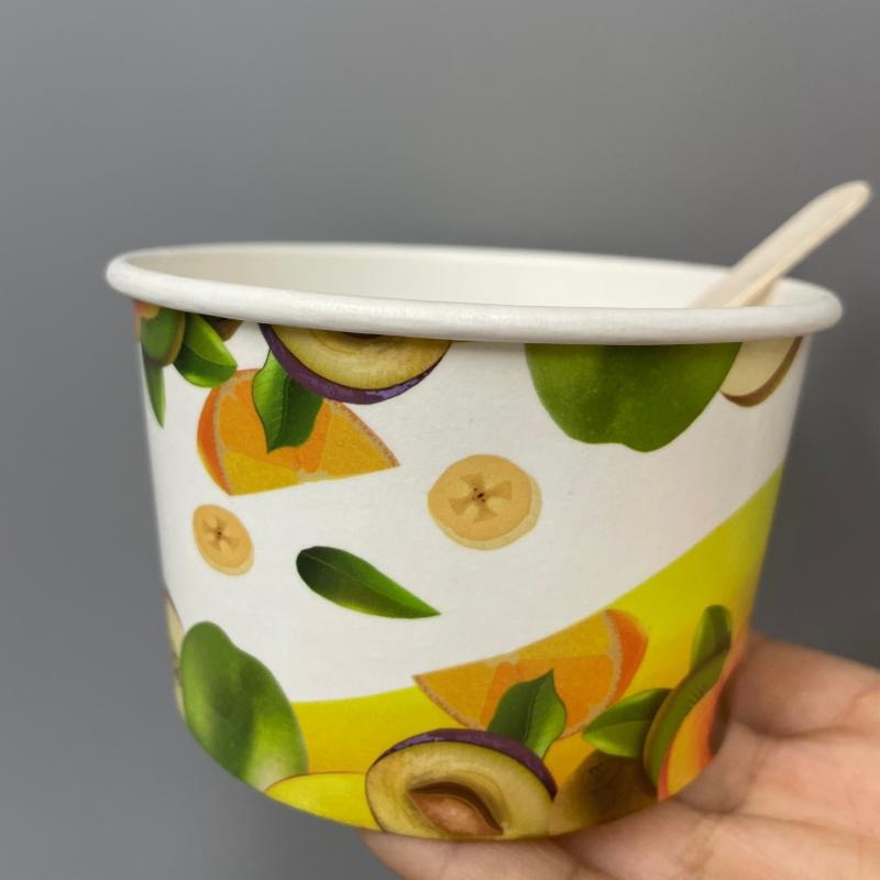 China Cheapest Price 150ml Ice Cream Cup with Paper Lid – Custom Printed Ice Cream Paper Cup and Eco-Friendly Disposable Paper Cups price