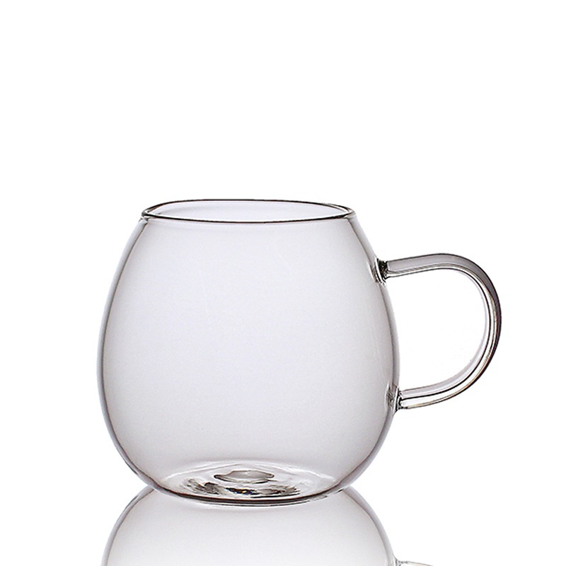Clear Hand Made Heat Resistant Borosilicate Glass Single Wall Mug with Handle for Tea Latte Espresso Coffee Scented Tea – Glass Tea Cup with Handle and Glass Tea Mug with Handle price