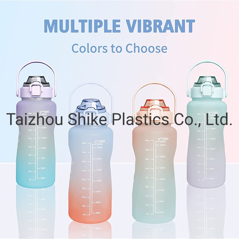 Custom 64oz Frosted Juice Jug BPA Free Portable Sports Plastic Motivational Half Gallon Water Bottle with Straw/Time Marker – Water Bottle and Travel Bottle price