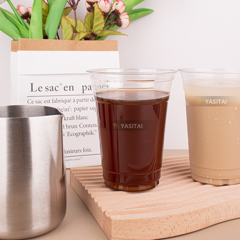 Custom Logo Print Plastic Cup Disposable Ice Coffee Cold Cup Pet Cup with Lids – Disposable Plastic Cup and Plastic Cup price
