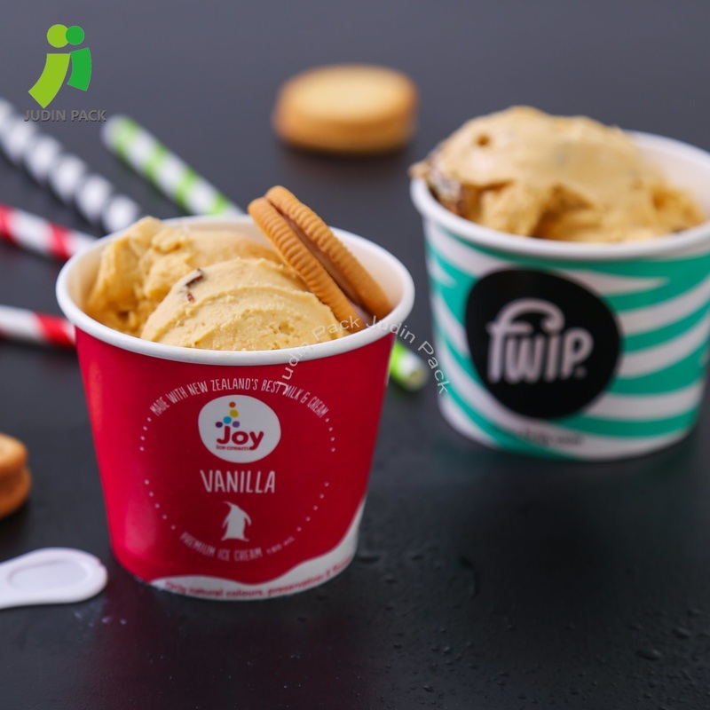 Paper Ice Cream Cups Polka DOT Paper Yogurt Cups – Paper Cup and Ice Cream Cup price