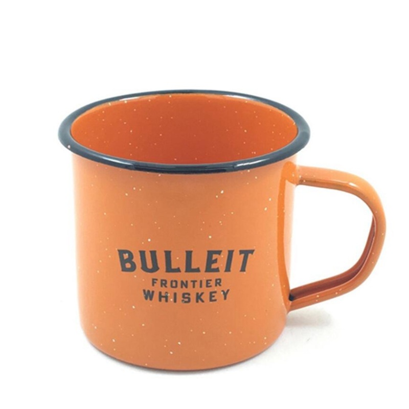 Portable Enamel Coffee Tea Mug with Handle for Camping Party Picnic – Cup and Utensil price