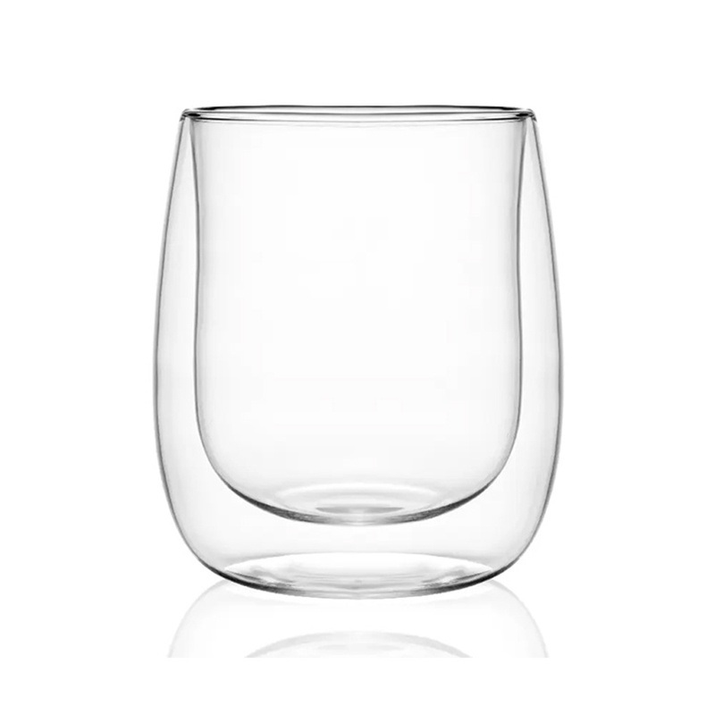 Stylish Double Wall Coffee Cup with Insulated Clear Glass 500ml – Double Wall Glass Cup and Glass Cup price