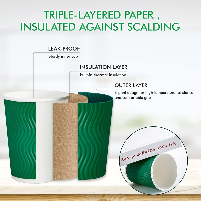 Xiamen Stackable Ripple Wall Paper Cup Cost-Effective Stable Ripple Wall Paper Cup – Disposable Paper Cup and Coffee Cup price
