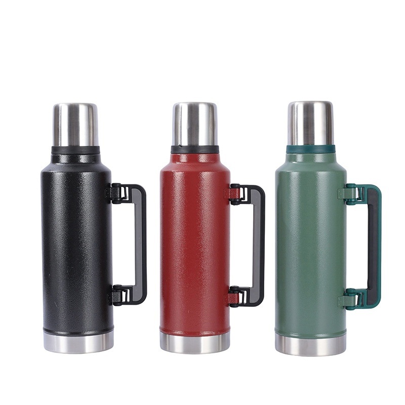 1000ml 1400ml Double Walled Vacuum Insulated Stainless Steel Travel Flasks Thermos Cup Water Bottle 304 Sport Water Bottle Travel Vacuum Flasks with Handle – Stainless Steel Travel Flasks and Thermos Cup price