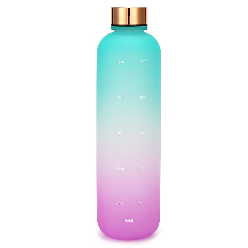 1L Portable Fashion Frosted Gradient Outdoor Sports Plastic Water Bottle – Water Bottle and Sports Bottle price