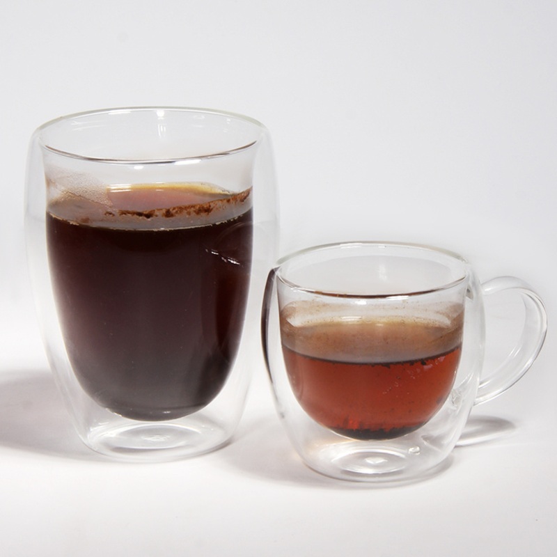 Creative 180 240ml Transparent Heart Shaped Clear Beer Coffee Double Wall Glass Mugs – Glass Cup and Coffee Mug price