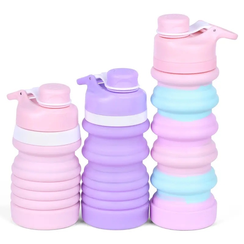 Custom Logo Silicone Drinking Bottle Collapsible Insulated Sports Water Bottle – Water Bottle and Silicone Water Bottle price