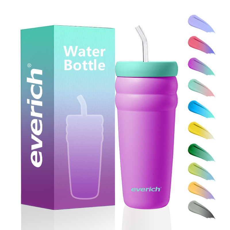 Everich New Design 26oz Thraead Design Steel Insulated Coffee Tumbler with Straw – Coffee Tumbler and Stainless Steel Coffee Tumbler price