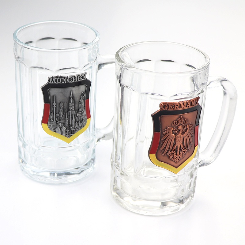 High Quality Beer Mugs Glasses Accept Customized Logo Beer Glass Mug with Handle Glass Beer Mug – Beer Mug with Handle and Glass Beer Mug price