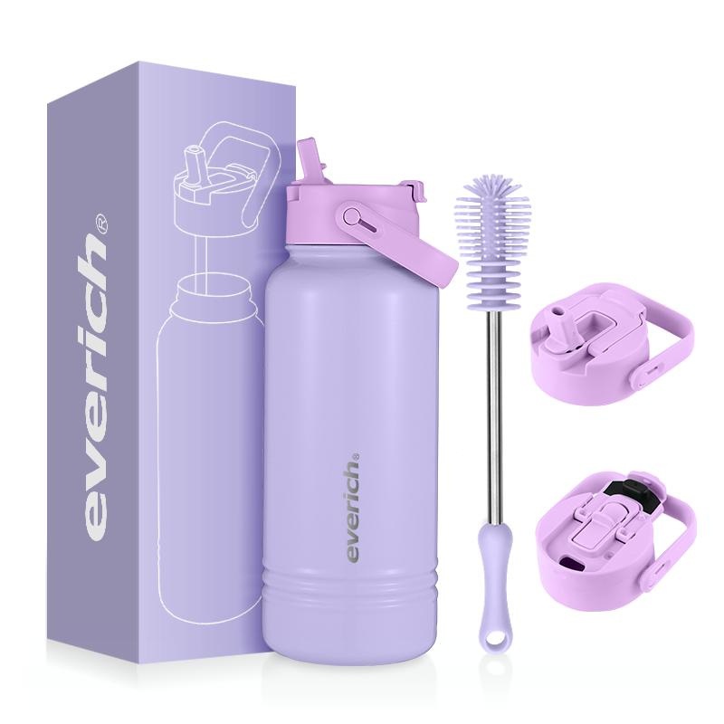 Leak Proof BPA Free Double Wall Thermal Wide Mouth Water Bottle with 2 in 1 Lid – Stainless Steel Water Bottle and Sports Bottle price