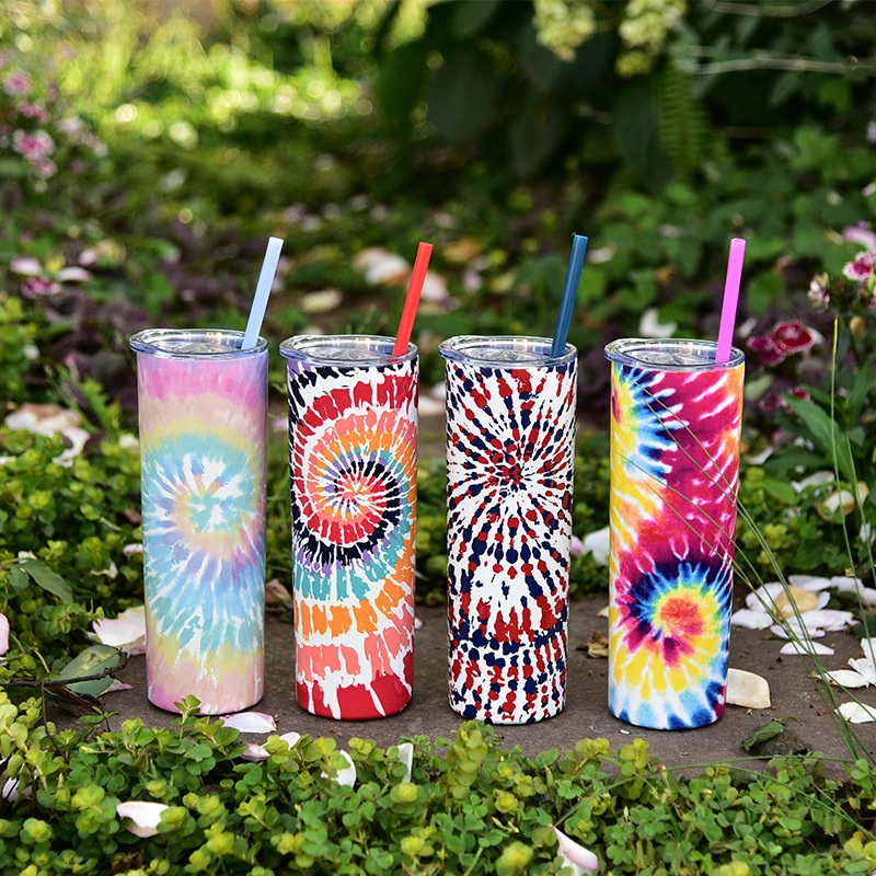 New Stainless Steel Straight Cup Creative Cup Color Double Tie Dye Thermal Sublimation Cup – Vacuum Flask and Vacuum Cup price