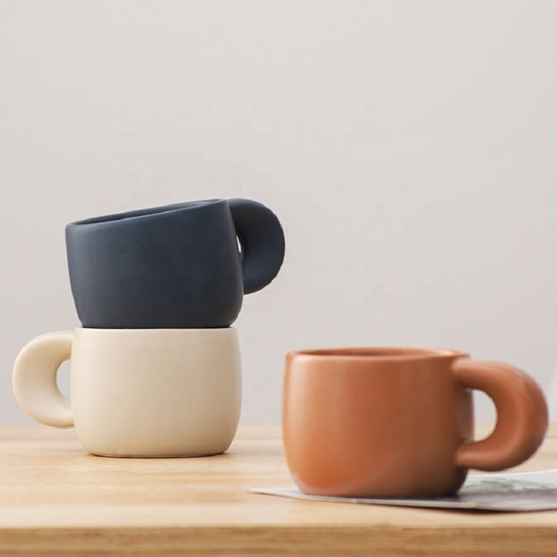 Nordic Simple Matte Ceramic Coffee Cup Personality Breakfast Milk Cup Korean Creative Ceramic Cup – Ceramic Mug and Mugs Ceramic price