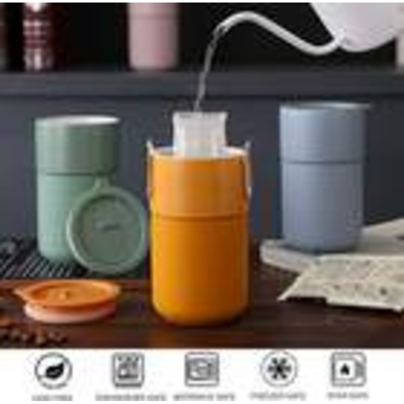 Popular 12oz 16oz Portable Ceramic Mug with Protective Silicone Sleeve Bottle – Water Bottle and Ceramic Cup price
