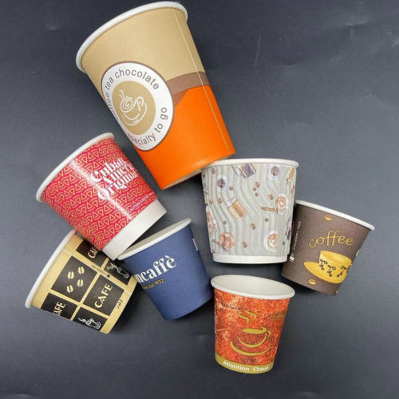 Wholesale Paper Cup Manufacturers Single Wall Takeaway Custom Coffee Plastic Free Paper Cup with Sleeves and Lids – Custom Coffee Cups Disposable and Paper Cups price