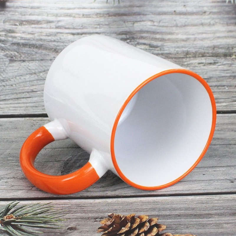 11 Oz Heat Transfer Printing Blank Ceramic Interior Color Mug High Quality Coated Sublimation Custom Blanks Mugs – Sublimation Mugs and Mug Sublimation price