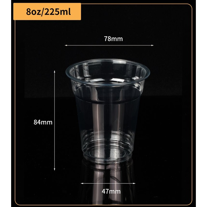 8oz Beverage Cup Cheap Yogurt Cup Disposable Pet Plastic Ice Coffee Cup with Lid – Plastic Cup and Disposable Cup price