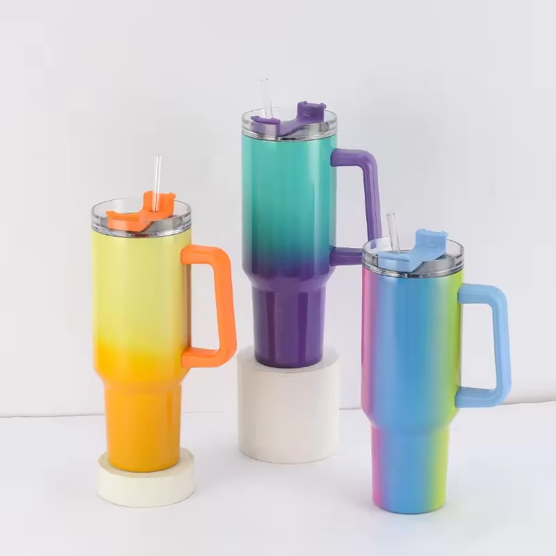 Big Discount Double Wall Vacuum Insulated Travel Mugs Straight Car Tumbler with Handle for Business Gifts – Custom Logo Tumbler and Stainless Steel Tumbler price