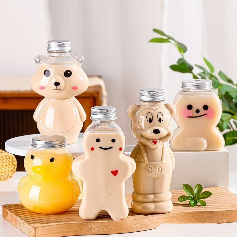 Commercial Wholesale Milk Tea Cup Disposable Sealed Plastic Square Beverage Bottle Drink Cup Packaging Cup 500ml with Lid – Cup and Plastic Cup price