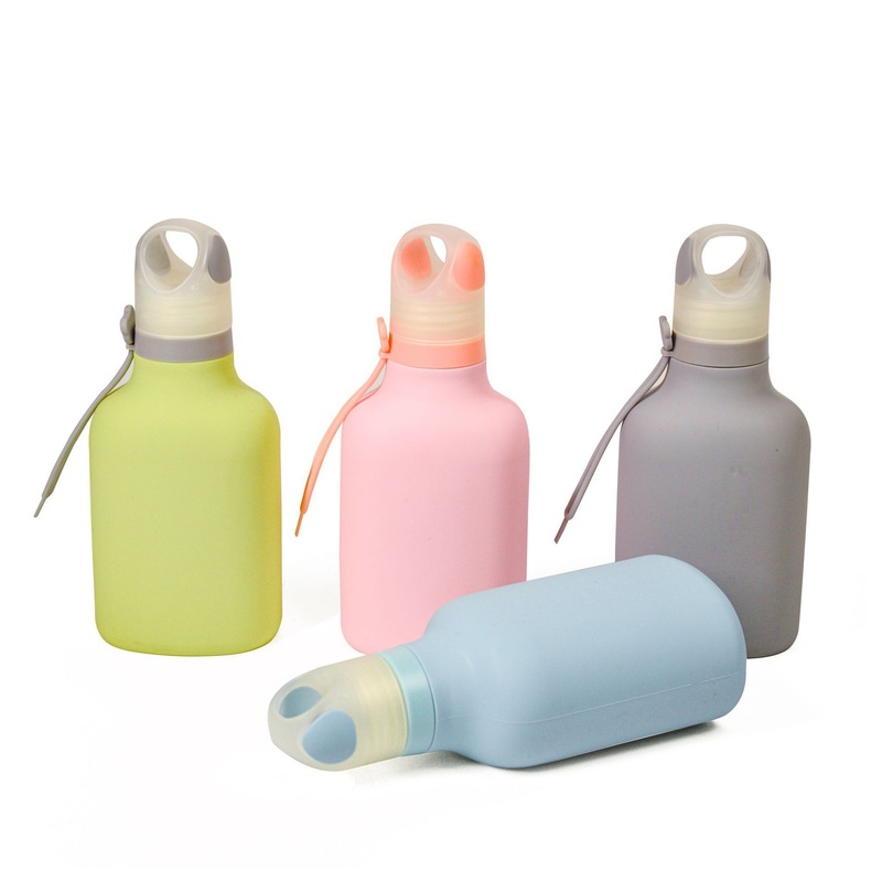 Custom Eco-Friendly Portable 500ml Children School Silicone Bottle Cute Sports Kids Drinking Baby Water Bottles with Handle – Custom Eco-Friendly Water Cup and Portable 500ml Children School Silicone Bottle price