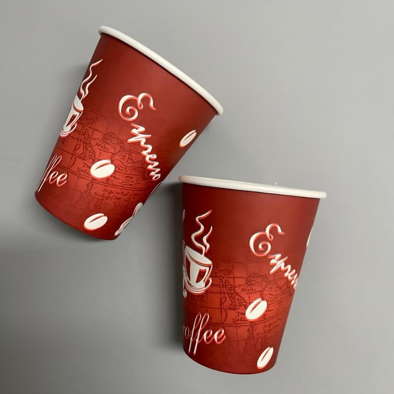 Custom Logo Single Wall Advertising Paper Cup Disposable Hot Drink Coffee Paper Cups – Custom Color Printing Cups and Single Wall Paper Cups price