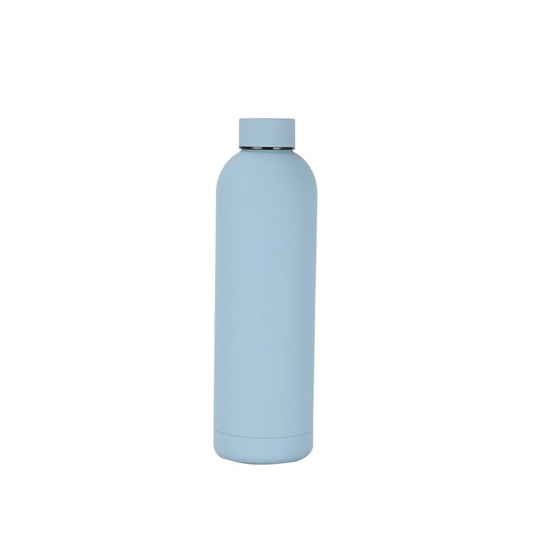 Customize Solid Color Matte Soft Rubber Double Wall Insulated Drink Bottle Vacuum Flask Stainless Steel Cup Thermal Water Bottle – Thermal Water Cup and Insulated Drink Cup price