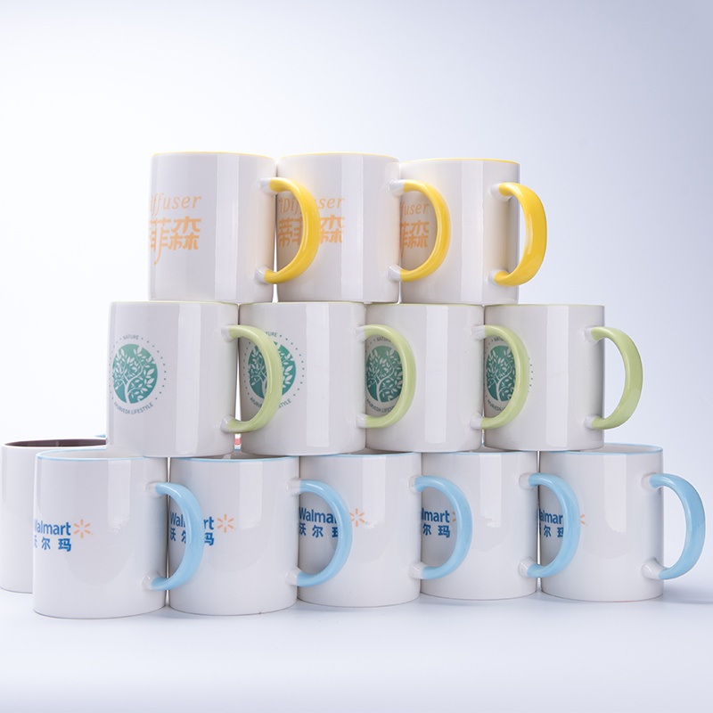 Customized Logo White 320ml Ceramic Coffee Mug Promotion Gift Ceramic Mug Custom Printed 11oz White Ceramic Travel Mug – Mugs and Ceramic Cups price