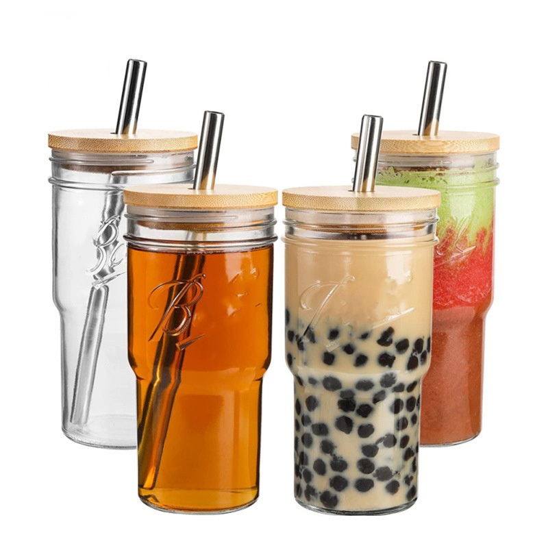 Simple Tea Cup Juice Glass Beer Can Milk Mocha Breakfast Mug Water Bottle Glass Cup with Lid Straw – Simple Tea Cup and Glass Cup with Lid price