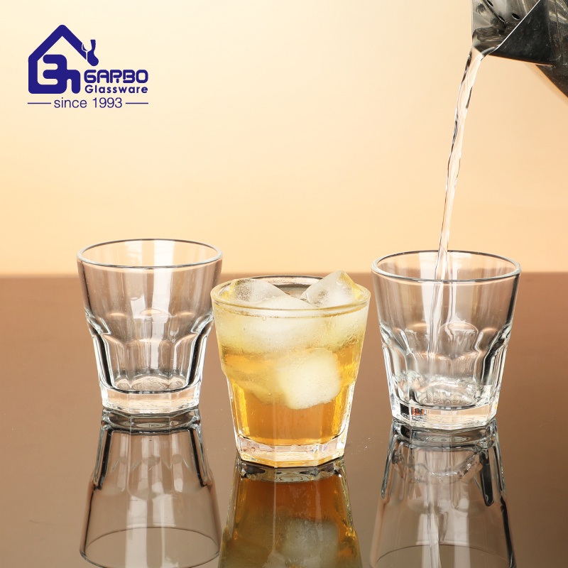 Tempered Glass Tumbler 160ml Drinking Glasses Clear Daily Use Glassware Wholesale Rock Glass Cup for Water Hot Drinks Water Teacup – Tempered Glass Cup and Rock Design Drinking Glass Cup price