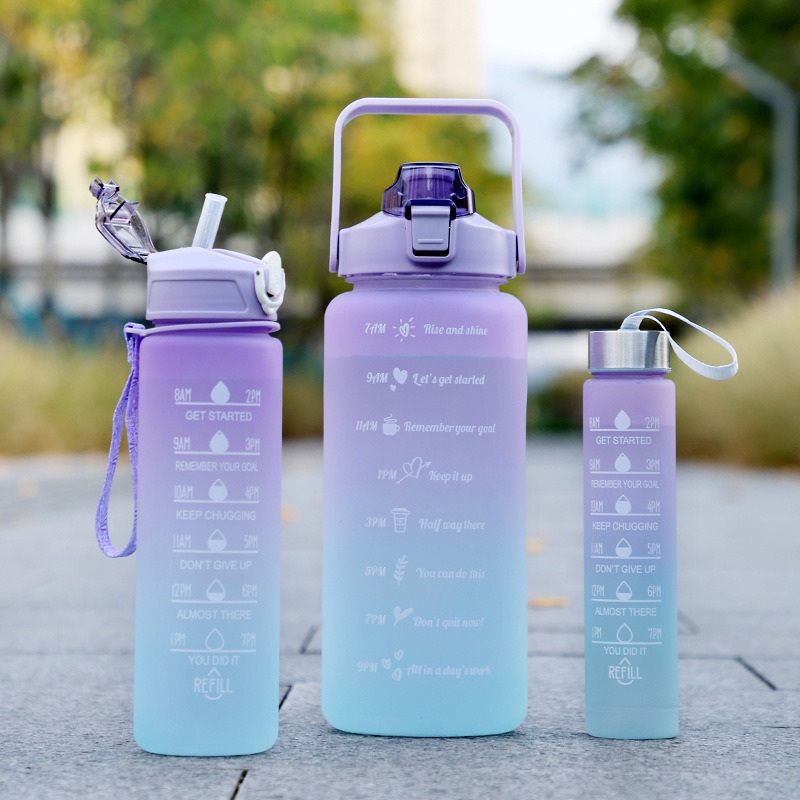 3 in 1 Plastic Drink Motivation Motivational Water Bottles Bottle Set – 3 in 1 Water Bottle and Water Bottle price