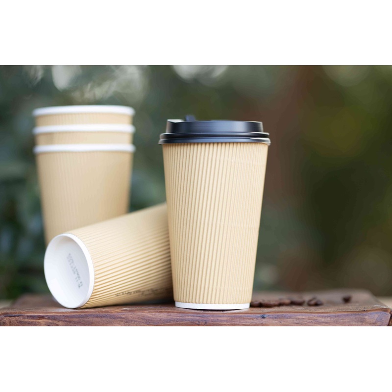 8oz-20oz Disposable Ripple Wall Corrugated Paper Cups Ripple Coffee Cup Christmas Customized Cup – Paper Cups and Ripple Paper Cup price