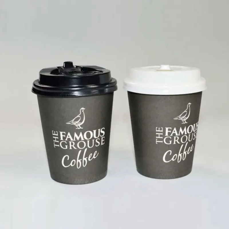 8oz12oz Disposable Takeout Milktea Singlewall Doublewall Paper Coffee Cups with PP Lid – Coffee Cup and Takeaway Paper Cups price